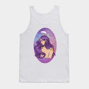 Galaxy Moon Goddess Tank Top